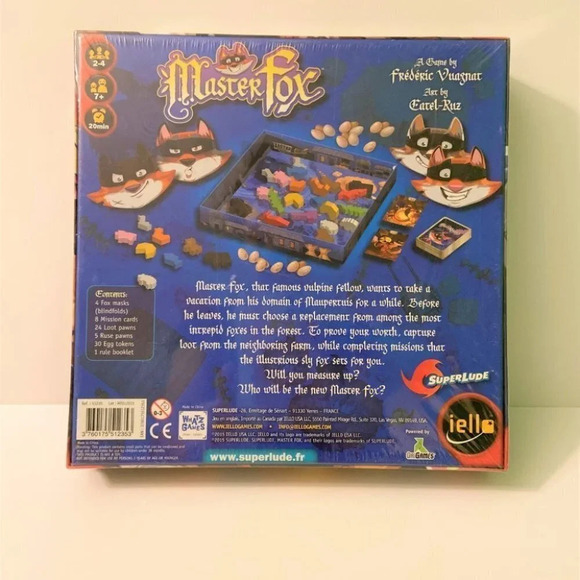 2015 Iello Master Fox Game Superlude Fun Family Board Card Game New Sealed - Picture 2 of 8